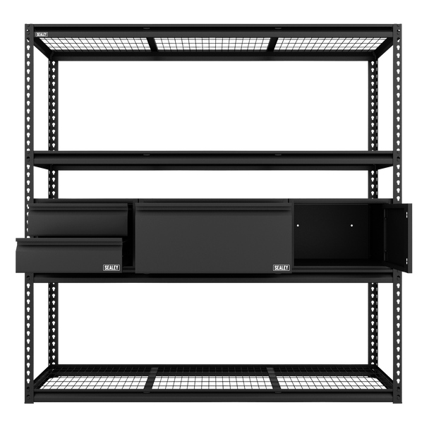 Sealey APMRCOMBO1 | Heavy-Duty Modular Racking Kit with 3 Storage Units