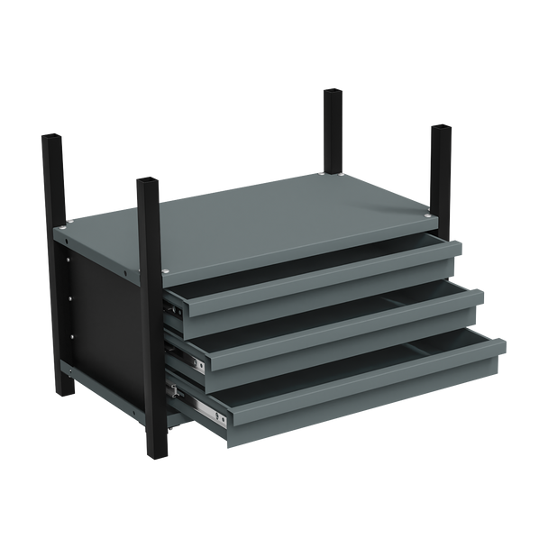 Sealey APMRM2 | Modular Storage Mid Unit 3 Drawer & 1 Shelf 580mm