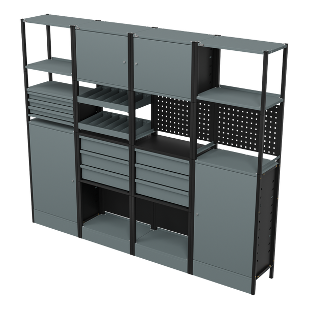Sealey APMRSTACK2 | Modular Storage System Combo 2.32m | Compressed Air ...
