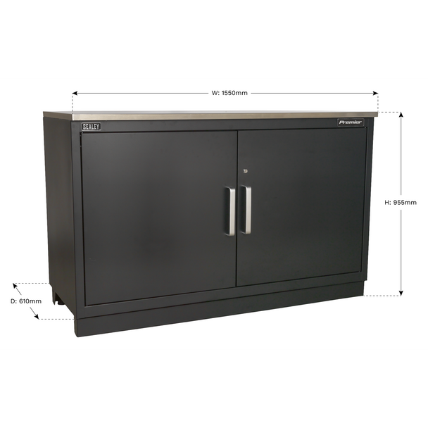 Sealey APMS02 | Premier Heavy-Duty Modular Floor Cabinet 2 Door 1550mm