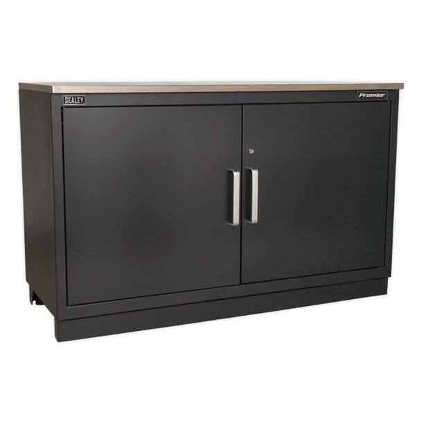 Sealey APMSOAK | Premier Storage System with Hardwood Worktop 5.58m