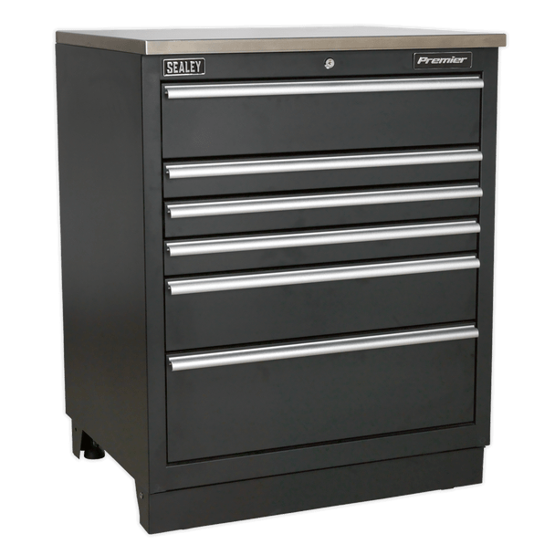 Sealey APMSCOMBO1SS | Premier Storage System with Stainless Worktop 2.48m