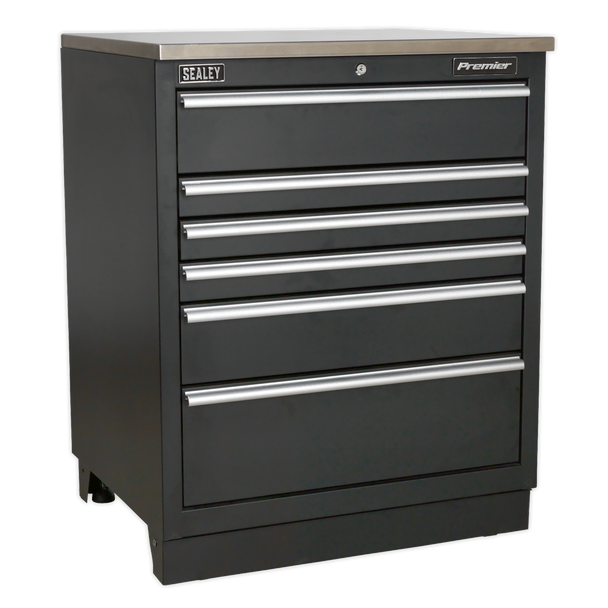 Sealey APMS03 | Premier Heavy-Duty Modular Floor Cabinet 6 Drawer 775mm