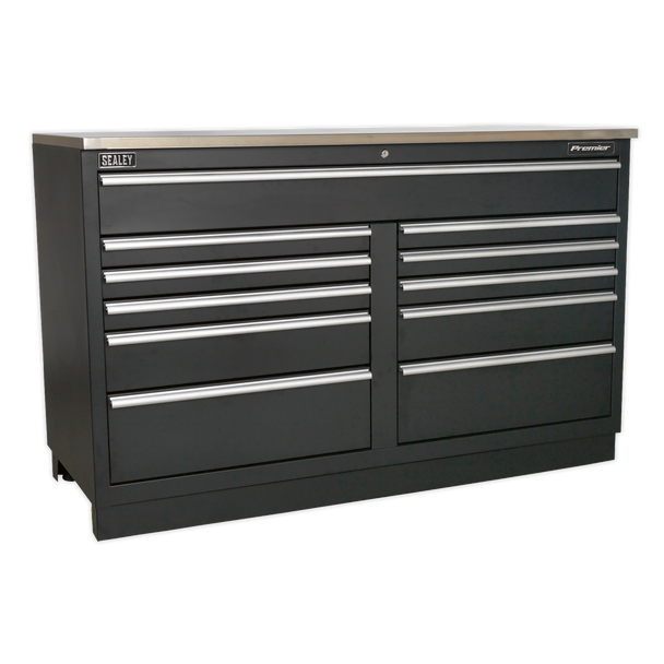 Sealey APMSCOMBO7SS | Premier Storage System with Stainless Worktop 3.55m
