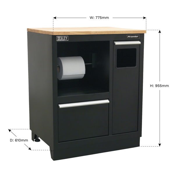 Sealey APMS19 | Premier Stainless Steel Corner Worktop 930mm