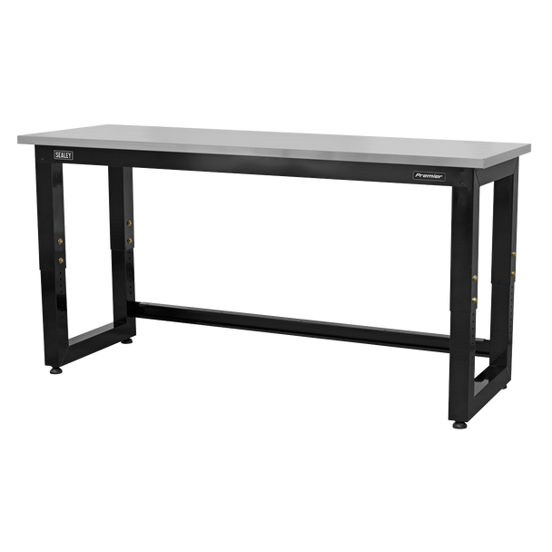 Sealey APMS23 | Premier Heavy-Duty Steel Adjustable Workbench with Stainless Steel Worktop 1830mm