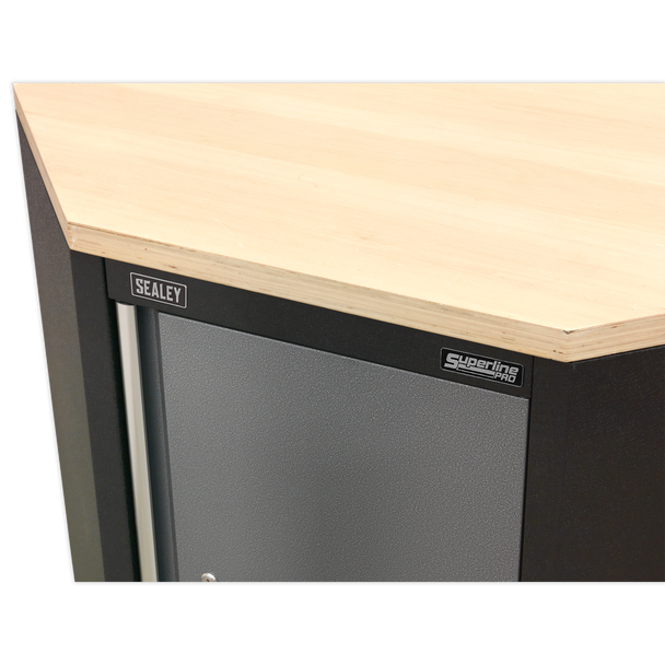 Sealey APMS60PW | Superline PRO Pressed Wood Worktop for Modular Corner Cabinet 865mm
