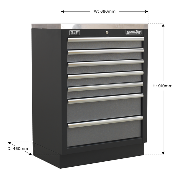 Sealey APMS62 | Superline PRO Modular Cabinet 7 Drawer 680mm
