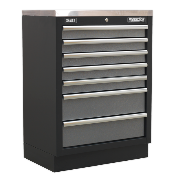Sealey APMSSTACK08SS | Superline PRO Corner Storage System with Stainless Worktop 1.55m