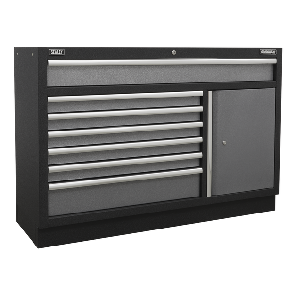 Sealey APMSSTACK11W | Superline PRO Storage System with Pressed Wood Worktop 2.04m