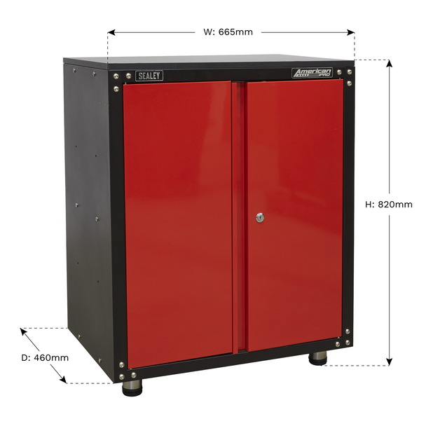 Sealey APMS81 | American PRO Modular Cabinet with Worktop 2 Door 665mm