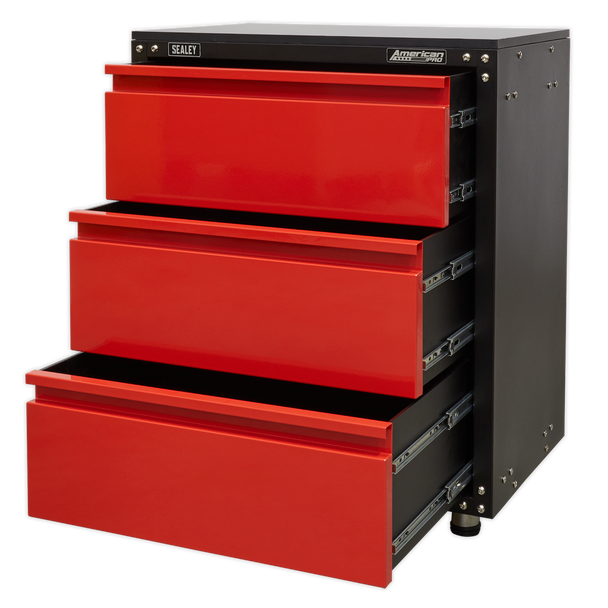 Sealey APMS82 | American PRO Modular Cabinet with Worktop 3 Drawer 665mm