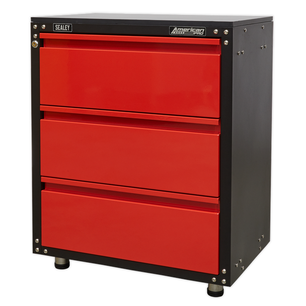 Sealey APMS82 | American PRO Modular Cabinet with Worktop 3 Drawer 665mm