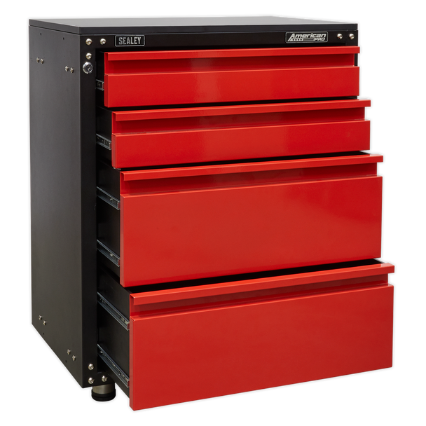 Sealey APMS84 | American PRO Modular Cabinet with Worktop 4 Drawer 665mm