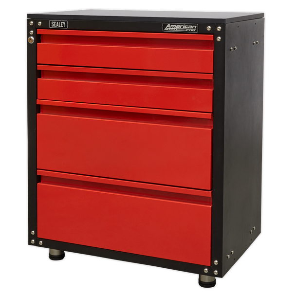 Sealey APMS84 | American PRO Modular Cabinet with Worktop 4 Drawer 665mm