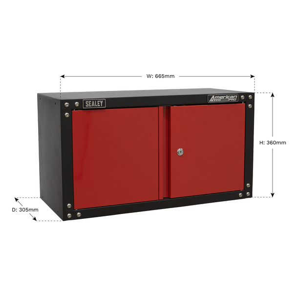 Sealey APMS85 | American PRO Modular Wall Cabinet 2 Door 665mm
