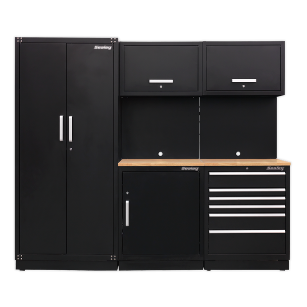 Sealey APMSCOMBO1W | Premier Storage System with Hardwood Worktop 2.48m