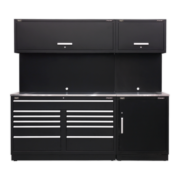 Sealey APMSCOMBO4SS | Premier Storage System with Stainless Worktop 2.33m