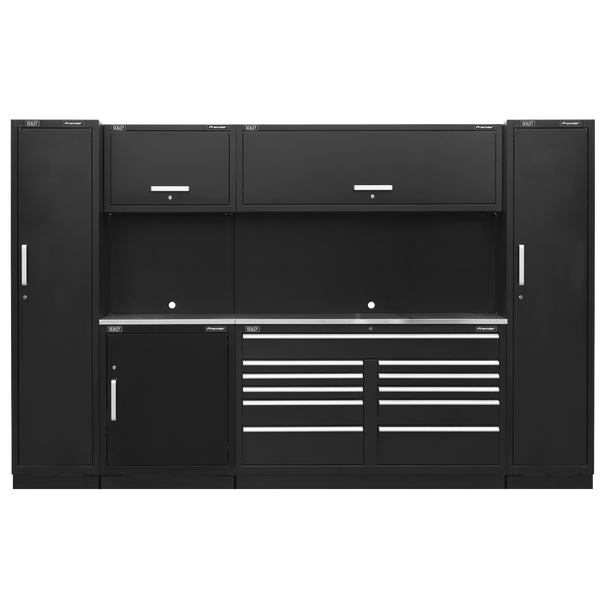 Sealey APMSCOMBO7SS | Premier Storage System with Stainless Worktop 3.55m