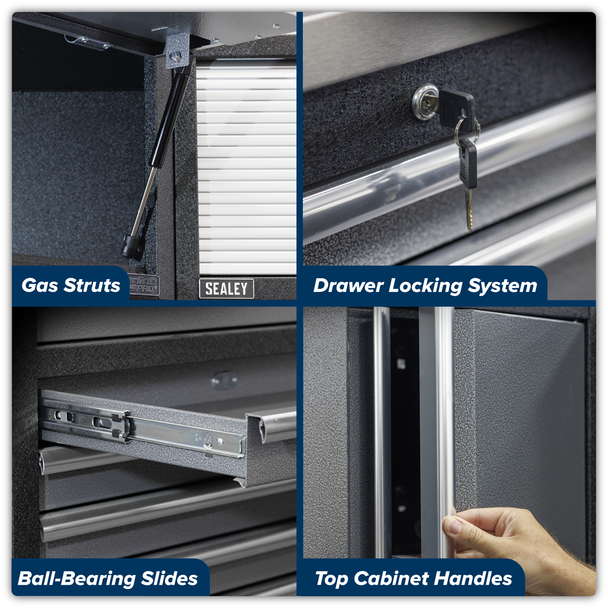Sealey APMSSTACK02W | Superline PRO Storage System with Wood Worktop 1 ...