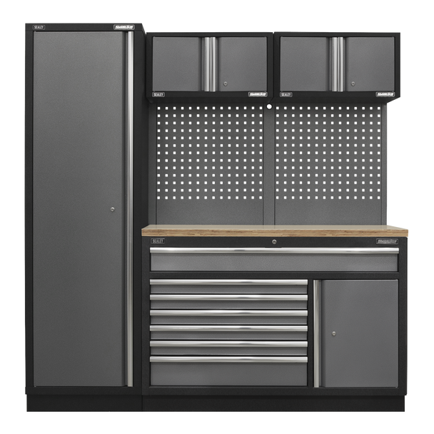 Sealey APMSSTACK10W | Superline PRO Storage System with Pressed Wood Worktop 1.96m