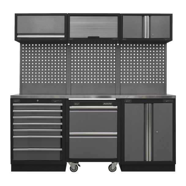 Sealey APMSSTACK12SS | Superline PRO Storage System with Stainless Steel Worktop 2.04m