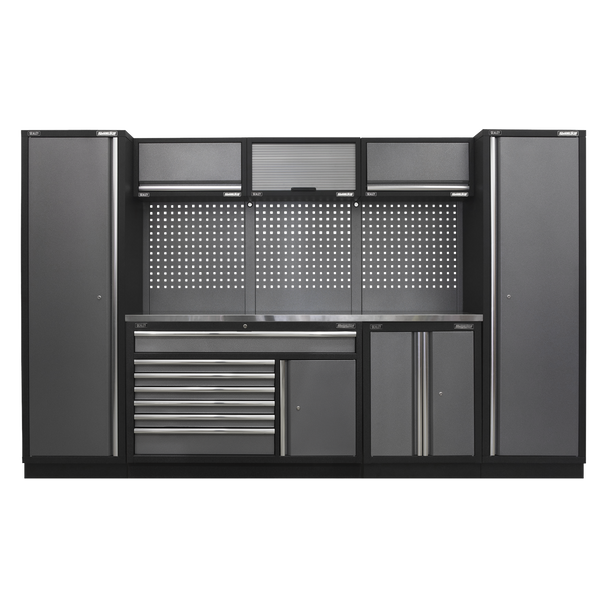 Sealey APMSSTACK13SS | Superline PRO Storage System with Stainless Steel Worktop 3.24m