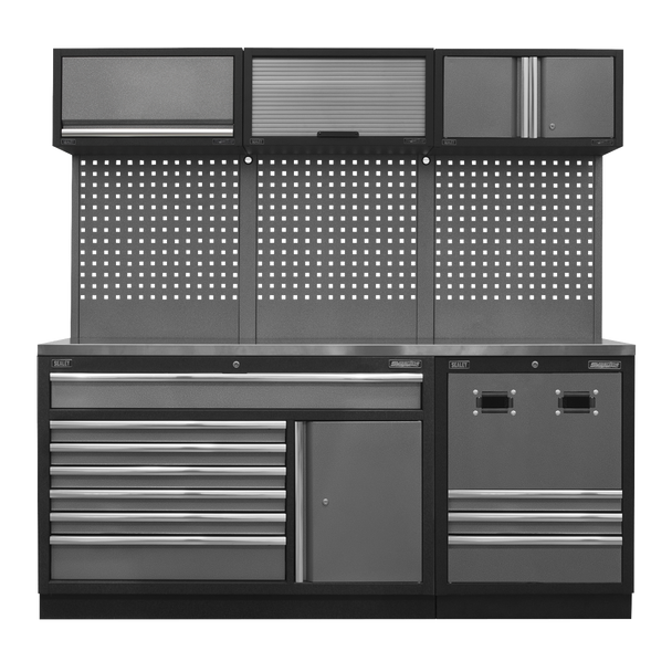 Sealey APMSSTACK14SS | Superline PRO Modular Storage System Combo with Stainless Steel Worktop