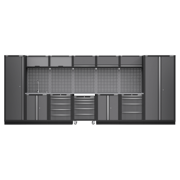 Sealey APMSSTACK17SS | Superline PRO Storage System with Stainless Worktop 4.92m