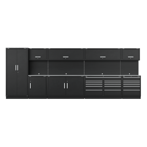 Sealey APMSSTEEL | Premier Storage System with Stainless Worktop 5.58m