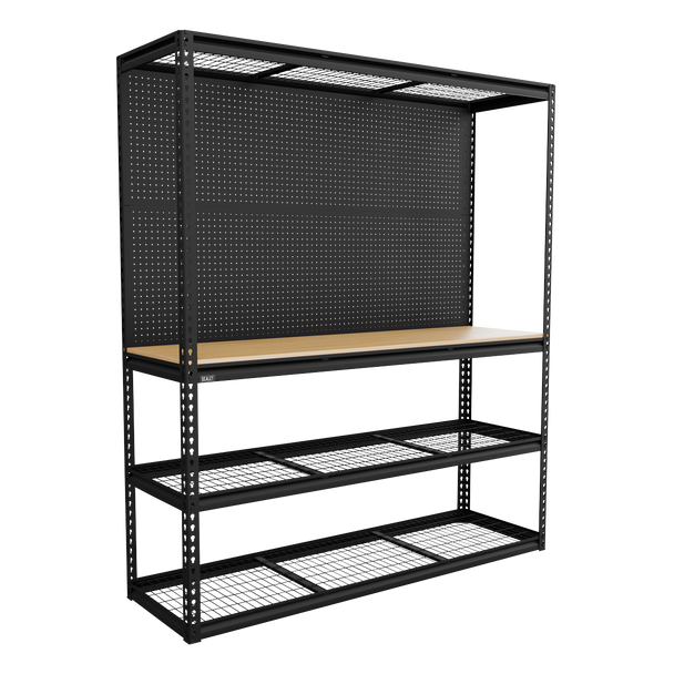 Sealey APMWB1 | Heavy-Duty Modular Workbench with Racking & Pegboard 1820mm 300kg Capacity Per Level