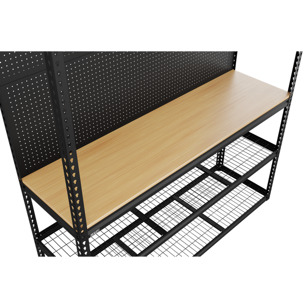 Sealey APMWB1 | Heavy-Duty Modular Workbench with Racking & Pegboard 1820mm 300kg Capacity Per Level
