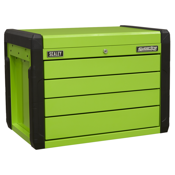 Sealey APPD4G | Superline PRO Push-to-Open Topchest 4 Drawer - Green