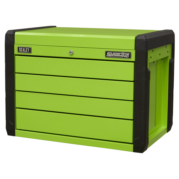 Sealey APPD4G | Superline PRO Push-to-Open Topchest 4 Drawer - Green