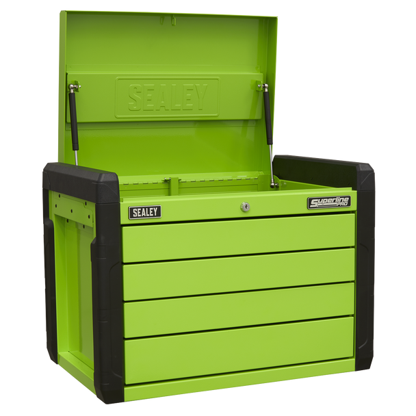 Sealey APPD4G | Superline PRO Push-to-Open Topchest 4 Drawer - Green