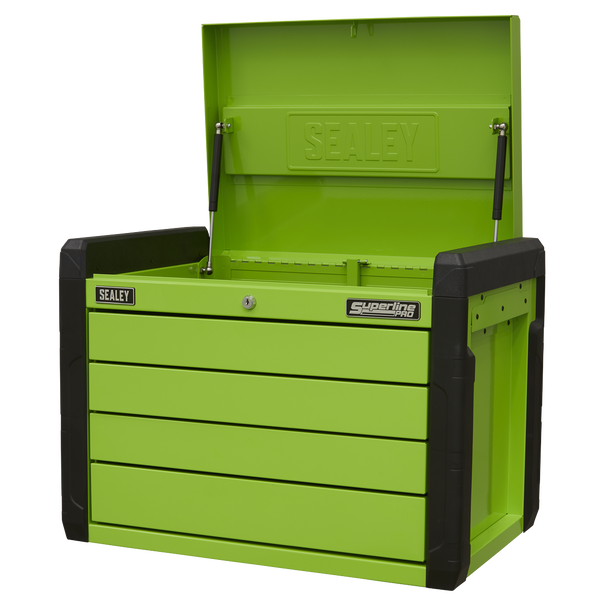 Sealey APPD4G | Superline PRO Push-to-Open Topchest 4 Drawer - Green
