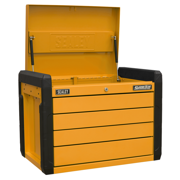 Sealey APPD4O | Superline PRO? Push-to-Open Topchest 4-Drawer - Orange