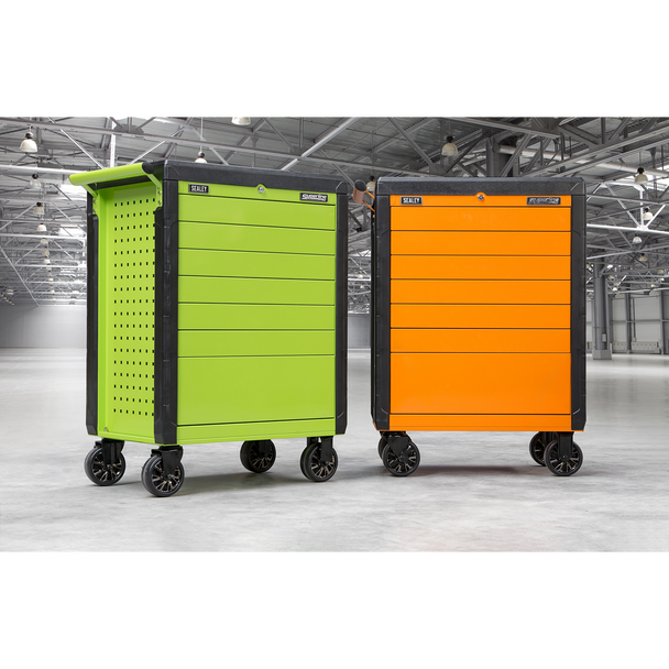 Sealey APPD7O | Superline PRO Push-To-Open Rollcab 7 Drawer - Orange