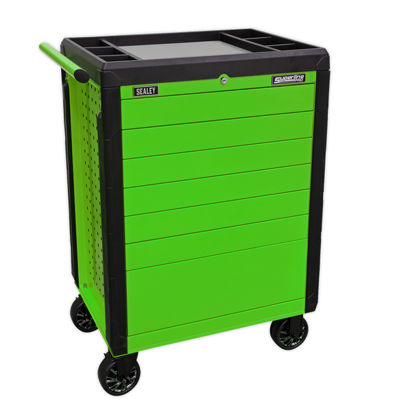 Sealey APPD7G | Superline PRO Push-To-Open Rollcab 7 Drawer - Green