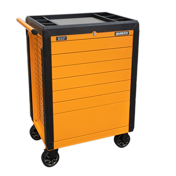 Sealey APPD7O | Superline PRO Push-To-Open Rollcab 7 Drawer - Orange