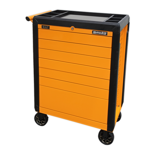 Sealey APPD7O | Superline PRO Push-To-Open Rollcab 7 Drawer - Orange