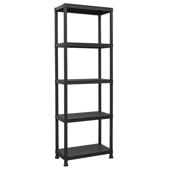 Sealey APPR5 ⏐ Plastic Racking Unit with 5 Shelves 25kg Capacity Per Level