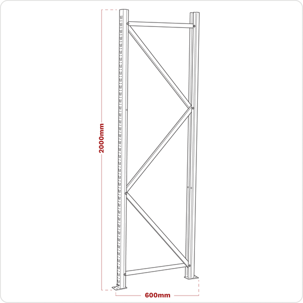 Sealey APR602 | Frame One End 2000 x 600mm