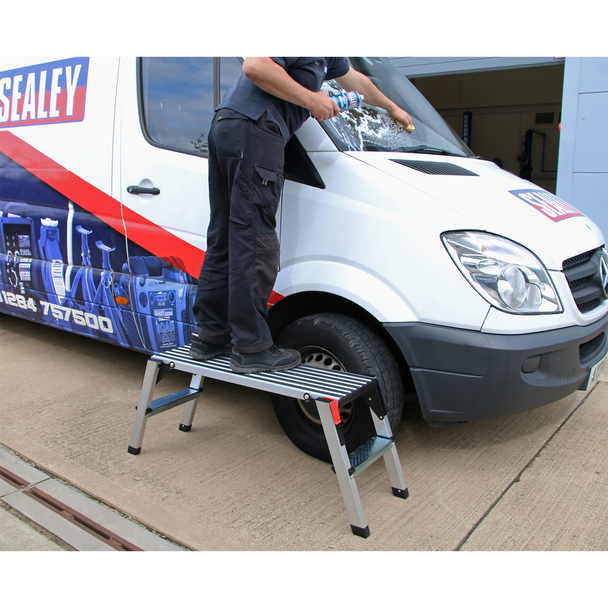 Sealey APS2 | Folding Platform 2-Tread Aluminium - EN 131-4