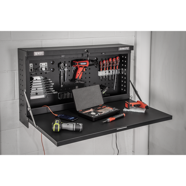 Sealey APWMW01 | Superline PRO Wall Mounting Foldable Workbench 900mm