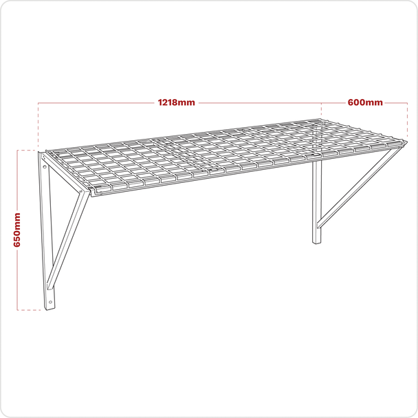 Sealey APWSR01 | Heavy-Duty Wall Mounting Storage Rack | Compressed Air ...