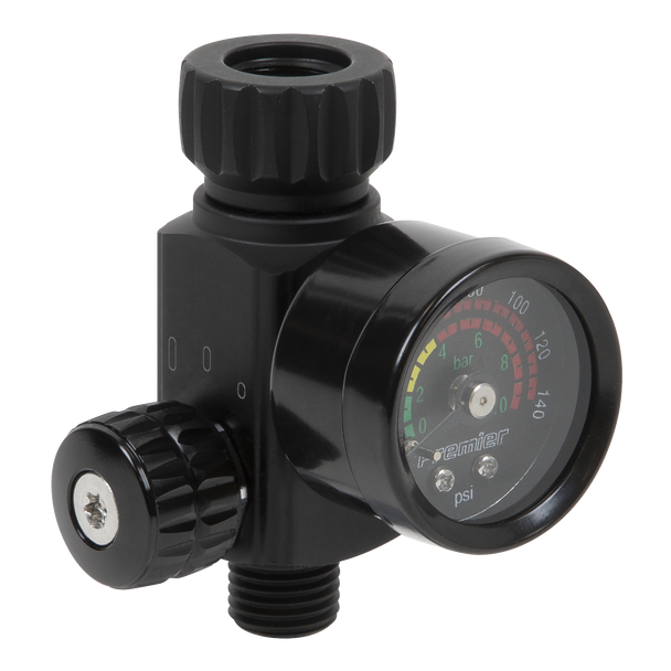 Sealey AR02 | Premier On-Gun Air Pressure Regulator/Gauge with Glass Lens