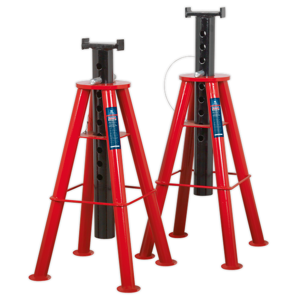 Sealey AS10H │Premier Axle Stands (Pair) 10 Tonne Capacity per Stand High Level