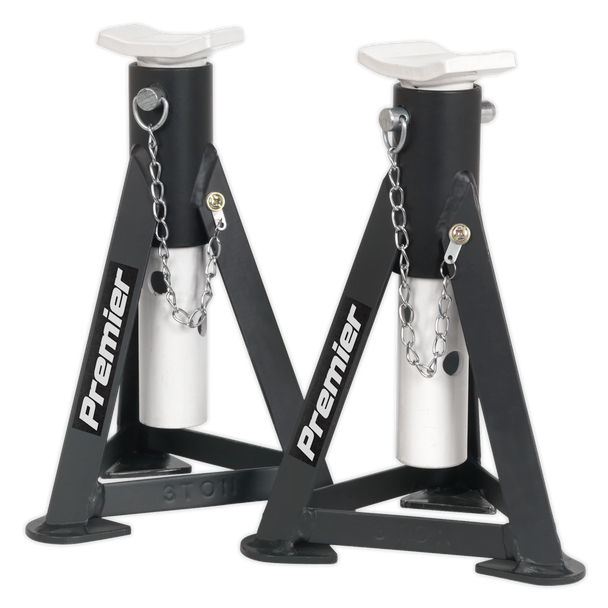 Sealey 3000CXDCOMBO1 | Trolley Jack 3 Tonne & Axle Stands (Pair) 3 Tonne per Stand Combo