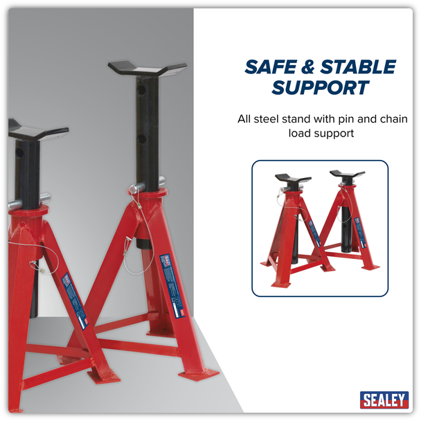 Sealey AS7500 | Axle Stands (Pair) 7.5 Tonne Capacity per Stand